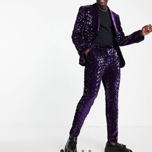 Purple Sequin Pants